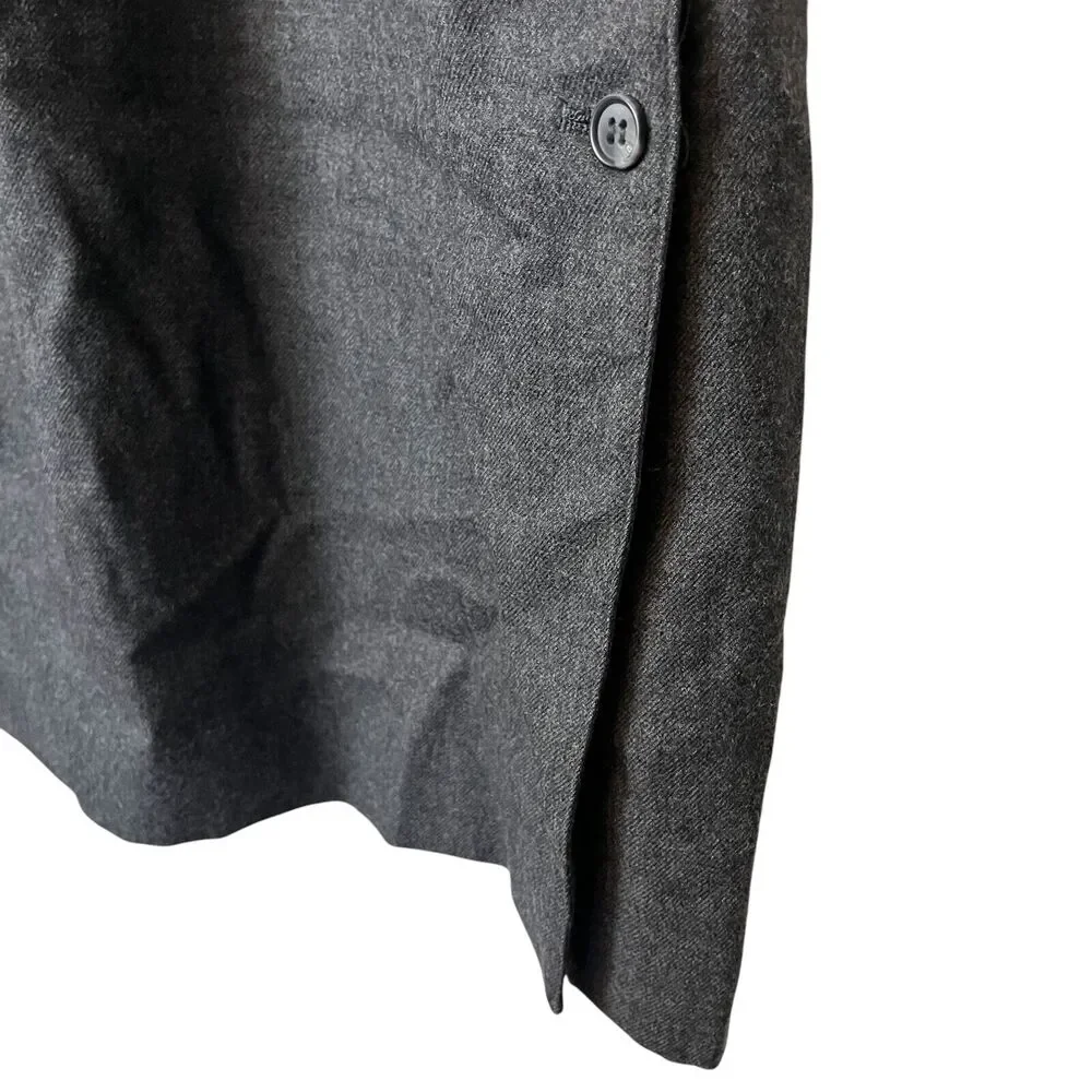 Liz Claiborne Pleated Midi Modest Vintage Gray Wool Skirt Pockets Old Money 16